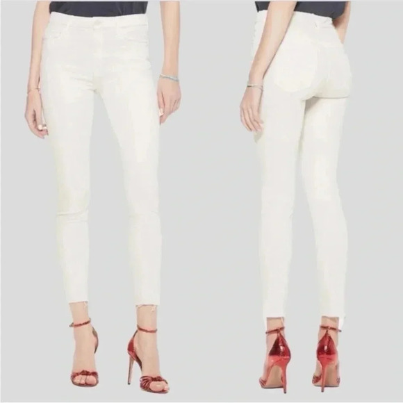Mother The Looker Ankle Fray Gettin In Ivory Sz 24 - Picture 2 of 12